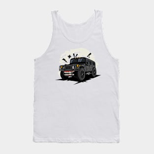 Mad Army Car Tank Top